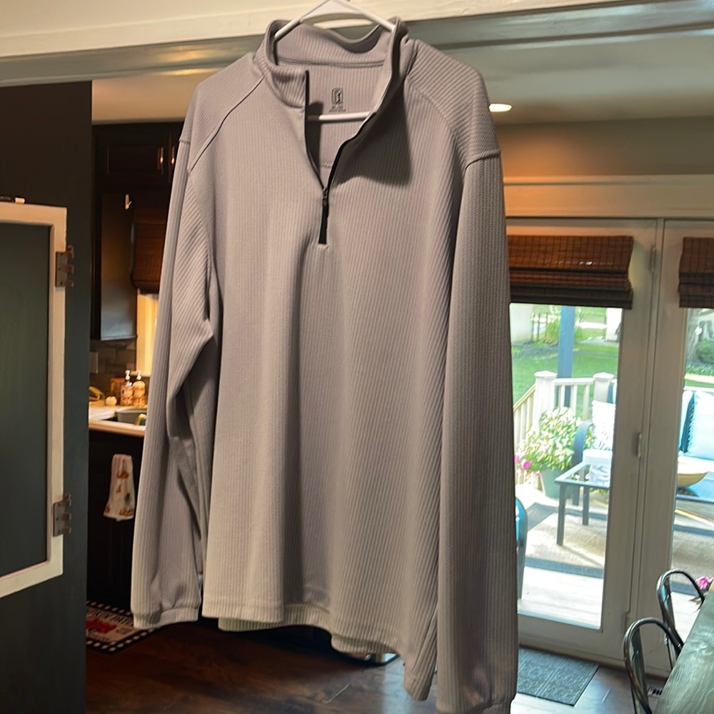 XL PGA tour 1/4 zip light grey